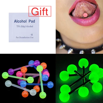 10PCs Plastic Tongue Piercing Barbell Bars Tongue Rings Luminous Punk Fashion Body Jewelry For Men Women Girls Glow In the Dark
10PCs Plastic Tongue Piercing Barbell Bars Tongue Rings Luminous Punk Fashion Body Jewelry For Men Women Girls Glow In the Dark