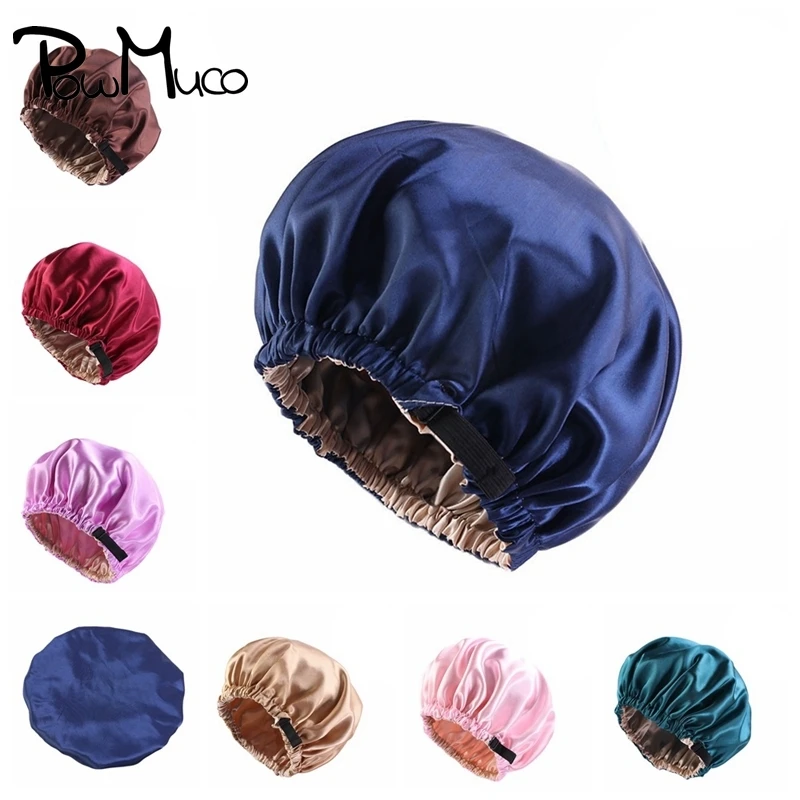 Powmuco подражали шелковистые двойной Слои круглый Кепки парикмахерские шляпы для химиотерапии Уход за волосами капота для сна Регулируемый ночной Кепки 
Powmuco подражали шелковистые двойной Слои круглый Кепки парикмахерские шляпы для химиотерапии Уход за волосами капота для сна Регулируемый ночной Кепки