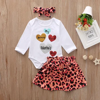 3pcs set Autumn Newborn Baby Girl Long Sleeve Cartoo Print Romper Cute leopard skirt Headband Casual Outfits Set
3pcs set Autumn Newborn Baby Girl Long Sleeve Cartoo Print Romper Cute leopard skirt Headband Casual Outfits Set