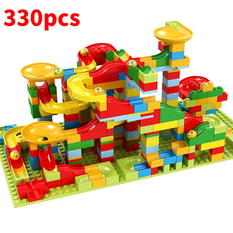 165-330PCS Marble Race Run Maze Balls Track Building Blocks Funnel Slide Small Building Brick Block Children Toys Gift
165-330PCS Marble Race Run Maze Balls Track Building Blocks Funnel Slide Small Building Brick Block Children Toys Gift