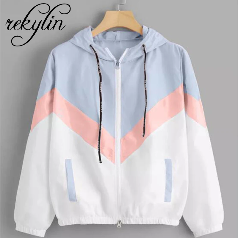 Women Windbreaker Jacket Female Multicolor Patchwork Hooded Jacket Basic Jackets Color Block Coats For Women
Women Windbreaker Jacket Female Multicolor Patchwork Hooded Jacket Basic Jackets Color Block Coats For Women