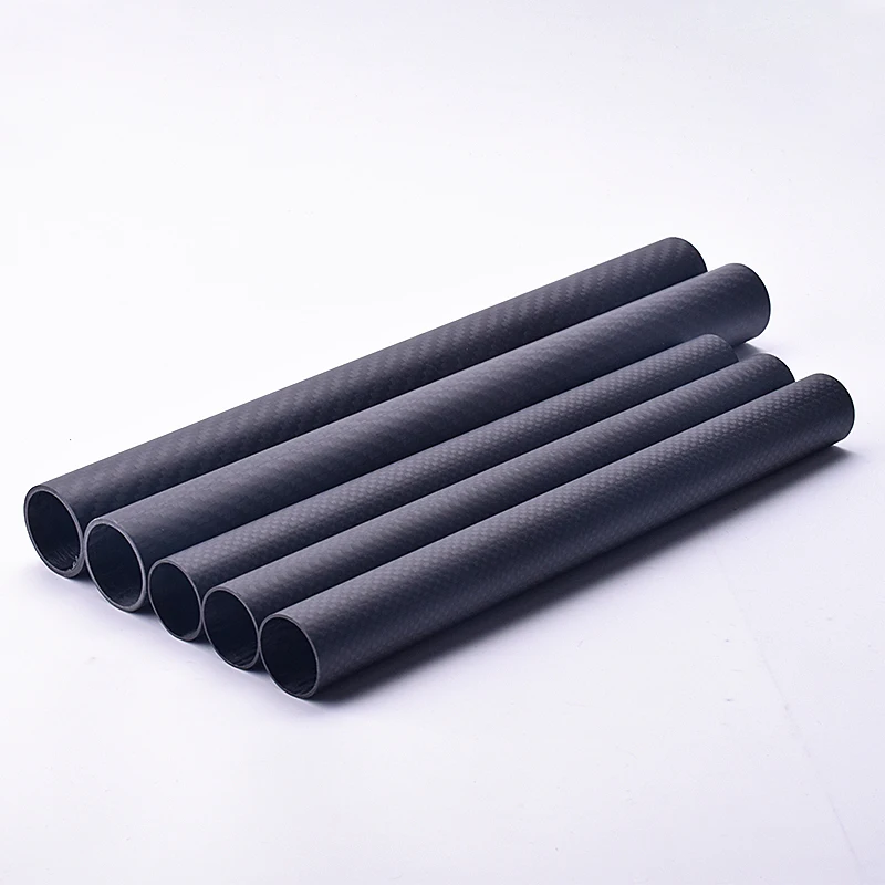 

2PC Length 250mm Plain Glossy Carbon Fiber Tube Drone Accessories OD4 5 6 8 10 12 14 18 20 25 30mm Factory Direct Sales CNC Cut