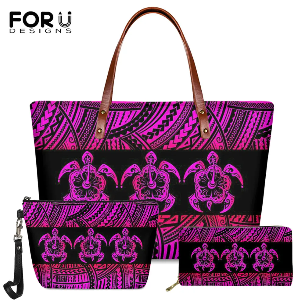 FORUDESIGNS Gradient Color Hibiscus Turtle Pattern Brand Designer Women Large Capacity Shoulder Bag 3pcs Ladies Long PU Wallet
FORUDESIGNS Gradient Color Hibiscus Turtle Pattern Brand Designer Women Large Capacity Shoulder Bag 3pcs Ladies Long PU Wallet