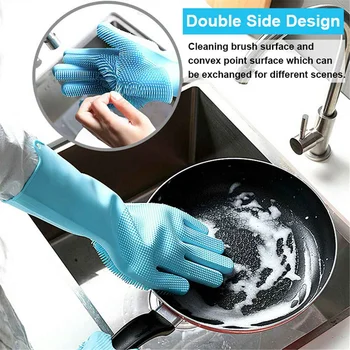 Multifunction Magic Silicone Dishwashing Scrubber Dish Washing Sponge Rubber Scrub Gloves Kitchen Cleaning 100% Food Grade Clean
Multifunction Magic Silicone Dishwashing Scrubber Dish Washing Sponge Rubber Scrub Gloves Kitchen Cleaning 100% Food Grade Clean