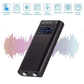 Mini Digital Voice Sound Recorder MP3 Music Player One-Button Recording Voice-Activated Support Timed Recording with Clip 16GB C
Mini Digital Voice Sound Recorder MP3 Music Player One-Button Recording Voice-Activated Support Timed Recording with Clip 16GB C