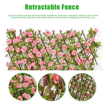 Wooden Hedge With Artificial Flowers Leaves Garden Decoration Screening Expanding Trellis Privacy Screen Retractable Fence
Wooden Hedge With Artificial Flowers Leaves Garden Decoration Screening Expanding Trellis Privacy Screen Retractable Fence