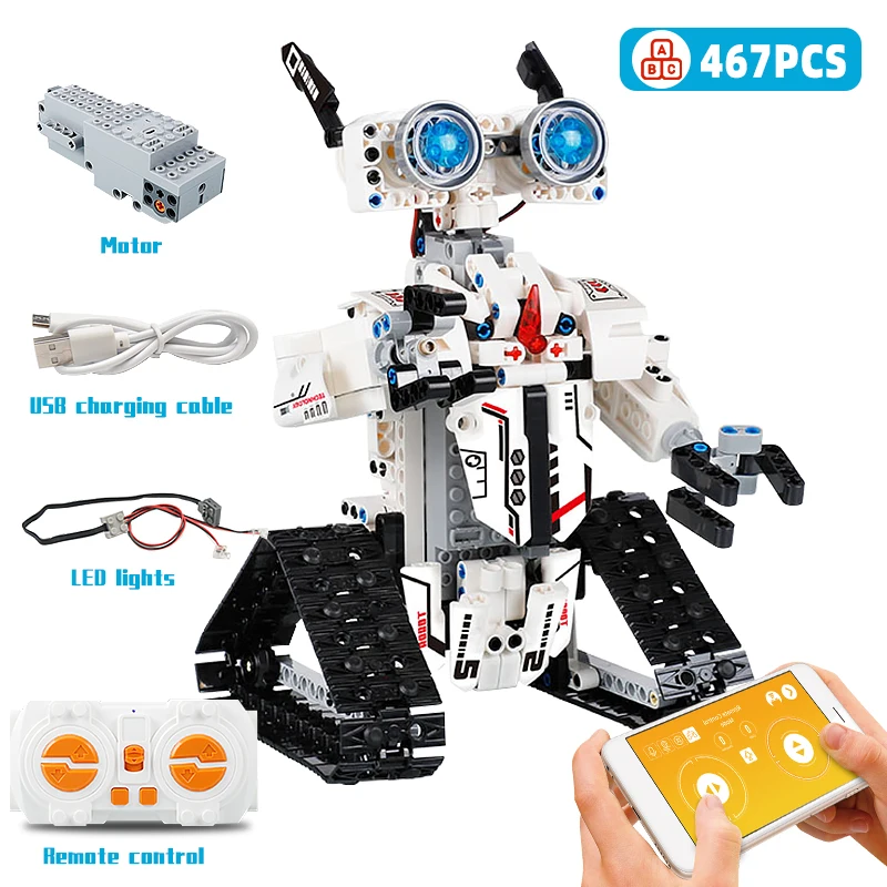 2.4G Remote Control Building Blocks Technic LegoINGlys Rc Inteligente Smart Robot Toys for Boys Electric Robot Toy for Children
2.4G Remote Control Building Blocks Technic LegoINGlys Rc Inteligente Smart Robot Toys for Boys Electric Robot Toy for Children