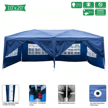 3 X 6m Four Windows Practical 210d Silver Coated Oxford Waterproof Folding Tent Blue Outdoor Outdoor Barbecue Camping Tour Tent
3 X 6m Four Windows Practical 210d Silver Coated Oxford Waterproof Folding Tent Blue Outdoor Outdoor Barbecue Camping Tour Tent
