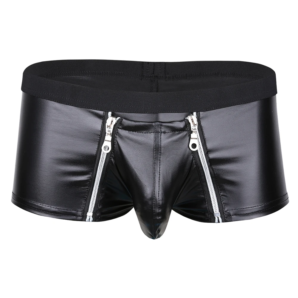 Sexy Mens Lingerie Clubwear Panties Faux Leather Zipper Jockstraps Bulge Pouch Gay Fashion Boxer Shorts Underwear Underpants
Sexy Mens Lingerie Clubwear Panties Faux Leather Zipper Jockstraps Bulge Pouch Gay Fashion Boxer Shorts Underwear Underpants