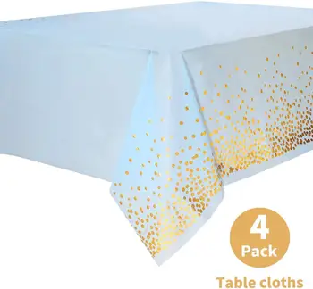 Duocute Blue Disposable Party Tablecloth for Rectangle Table, Plastic Table Cover 54" x 108", Pack of 4
Duocute Blue Disposable Party Tablecloth for Rectangle Table, Plastic Table Cover 54" x 108", Pack of 4