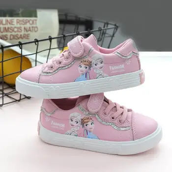 Disney Spring New Children Shoes Girls Sneakers Frozen Princess Kids Shoes For Girl Casual White Leather Kids Sneakers For Girls 
Disney Spring New Children Shoes Girls Sneakers Frozen Princess Kids Shoes For Girl Casual White Leather Kids Sneakers For Girls