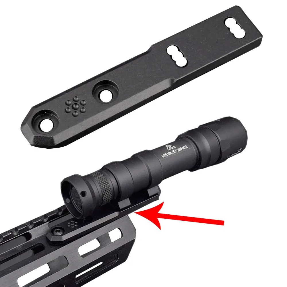 Arisaka Style Flashlight Rails Panel Mount Surefir M300 M600 Weapon Light fit M-lok Keymod 20mm Picatinny | Спорт и развлечения