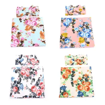 2Pcs Newborn Floral Printed Blanket Bow-knot Headband Set Infants Wrapped Towel 23GD
2Pcs Newborn Floral Printed Blanket Bow-knot Headband Set Infants Wrapped Towel 23GD
