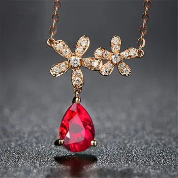 Small Emerald & Ruby gemstones pendant necklace for women red crystal Rose gold color choker diamonds luxury jewelry bijou gift
Small Emerald & Ruby gemstones pendant necklace for women red crystal Rose gold color choker diamonds luxury jewelry bijou gift