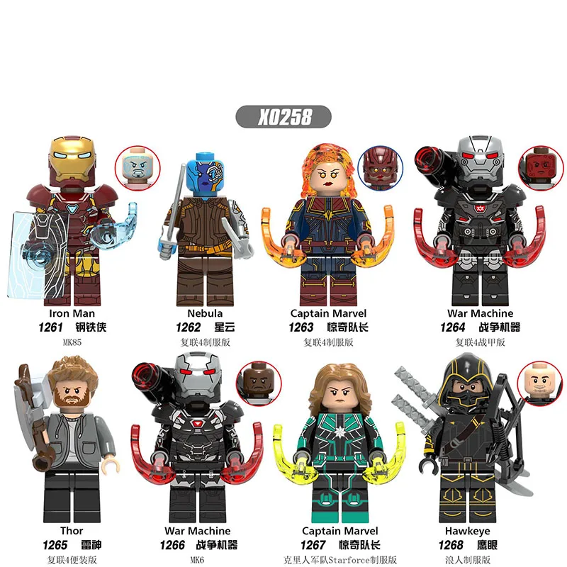 Building Blocks Avengers 4 Super Heroes Iron Man Nebula Captain War Machine Thor Figures Action Learning Toys For Children X0258
Building Blocks Avengers 4 Super Heroes Iron Man Nebula Captain War Machine Thor Figures Action Learning Toys For Children X0258