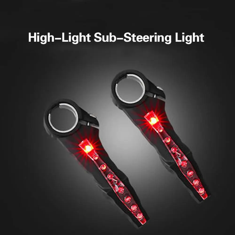 Bicycle Auxiliary Riding Horn Rest Handlebars with LED Turn Lights Night Safety Riding Waterproof MTB Bike Handle Bar Ends
Bicycle Auxiliary Riding Horn Rest Handlebars with LED Turn Lights Night Safety Riding Waterproof MTB Bike Handle Bar Ends