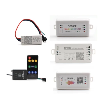 LED Pixel Strip Light Controller SP110E Bluetooth SP106E SP107E Music wifi remote Controller for WS2811 WS2812B APA102 WS2801
LED Pixel Strip Light Controller SP110E Bluetooth SP106E SP107E Music wifi remote Controller for WS2811 WS2812B APA102 WS2801