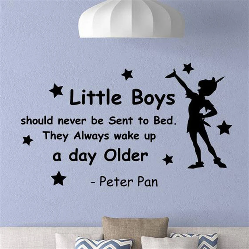 Disney Perter Pan Quote wall Sticker little boy vinyl sticker child decorative mural Art Decor Home Decor Bedroom accessories
Disney Perter Pan Quote wall Sticker little boy vinyl sticker child decorative mural Art Decor Home Decor Bedroom accessories