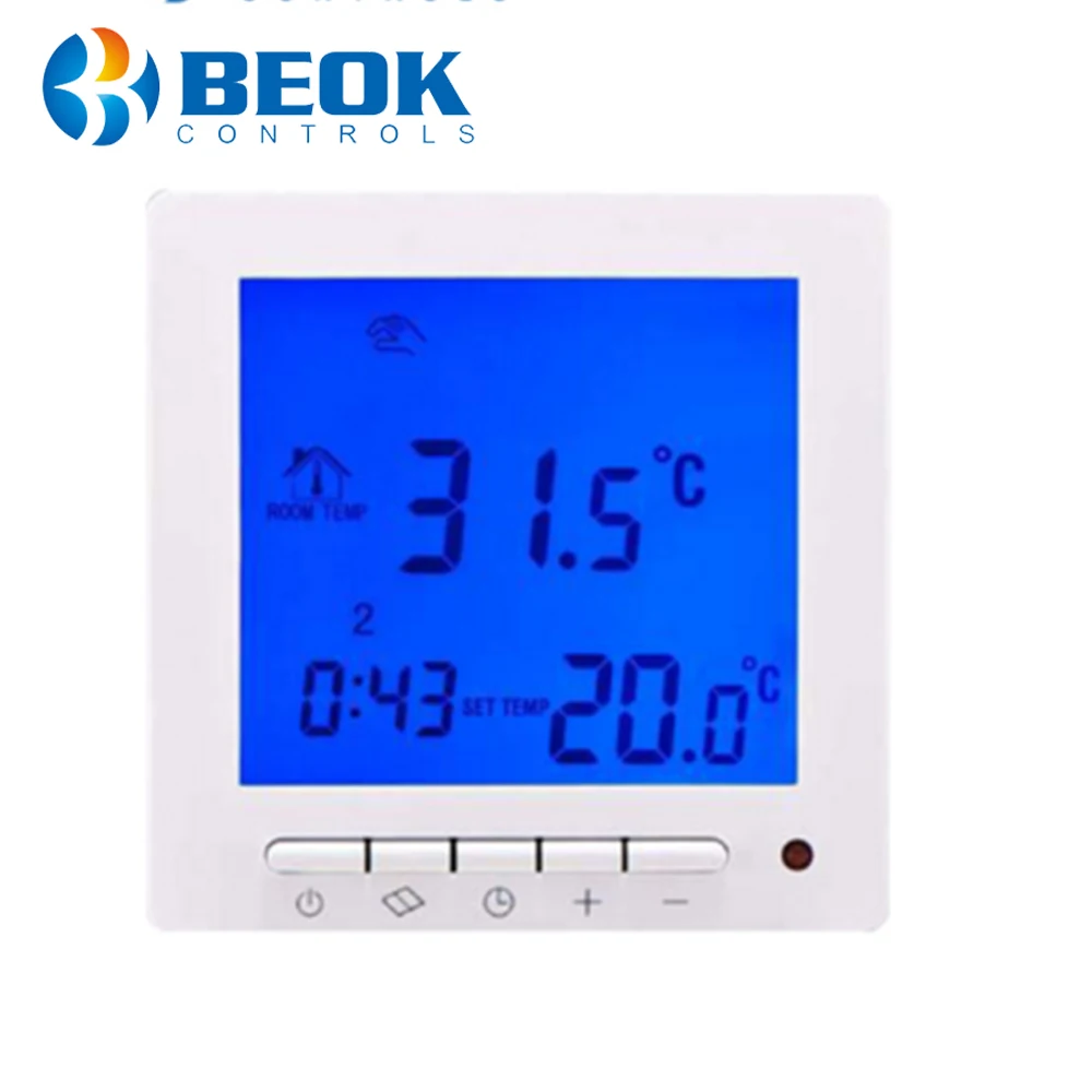 Beok Water Underfloor Heating Thermostat Weekly Programmable Room Temperature Controller Thermostat with White Backlight
Beok Water Underfloor Heating Thermostat Weekly Programmable Room Temperature Controller Thermostat with White Backlight