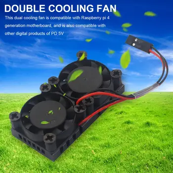 5V Dual Cooling Fan Cooling Small Fan Sleeve for Raspberry Pi 4 Generation Radiator with Thermal Adhesive
5V Dual Cooling Fan Cooling Small Fan Sleeve for Raspberry Pi 4 Generation Radiator with Thermal Adhesive