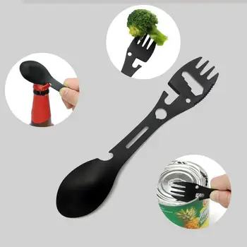 Multifunctional Spoon Fork Stainless Steel 5in1 Bottle Opener Camping Cookware Equipment Portable Picnic Tableware Titanium Tool
Multifunctional Spoon Fork Stainless Steel 5in1 Bottle Opener Camping Cookware Equipment Portable Picnic Tableware Titanium Tool