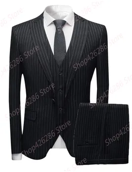 Men's Slim Fit Suit Real Picture 3 Piece Jacket Vest Pants Sets Formal Business Tuxedo Suits Wedding Groom Blazer Costume Homme
Men's Slim Fit Suit Real Picture 3 Piece Jacket Vest Pants Sets Formal Business Tuxedo Suits Wedding Groom Blazer Costume Homme