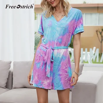 Free Ostrich Summer Boho Playsuits Women Short Wide Pants Jumpsuit Elastic Waist Loose Rompers Casual Overalls Mujer
Free Ostrich Summer Boho Playsuits Women Short Wide Pants Jumpsuit Elastic Waist Loose Rompers Casual Overalls Mujer