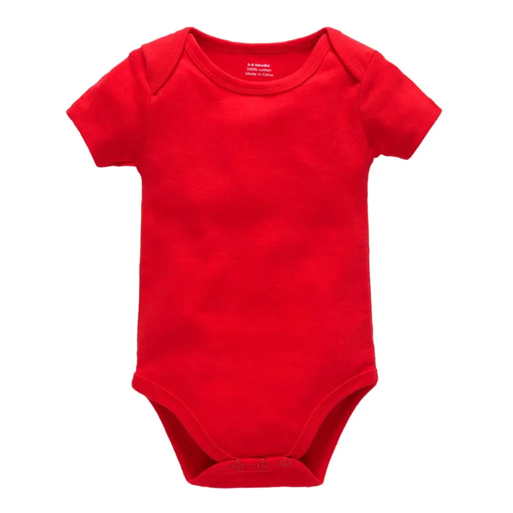 

Honeyzone Ropa De Bebe Toddler Clothes Solid Colour Baby Body Suits Short Sleeve Vetement Bebe Garcon Pyjamas Red Newborn Romper