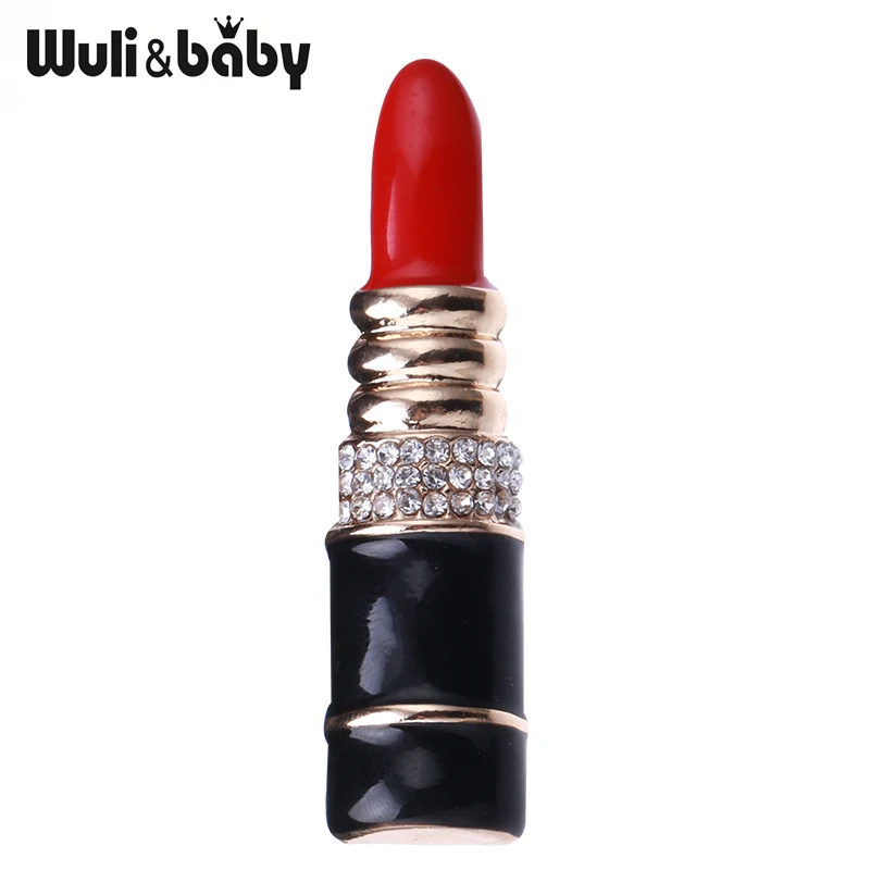 Wuli&baby Enamel Lipstick Brooches For Women Classic Rhinestone Cosmetic Party Casual Brooch Pins Gifts
Wuli&baby Enamel Lipstick Brooches For Women Classic Rhinestone Cosmetic Party Casual Brooch Pins Gifts