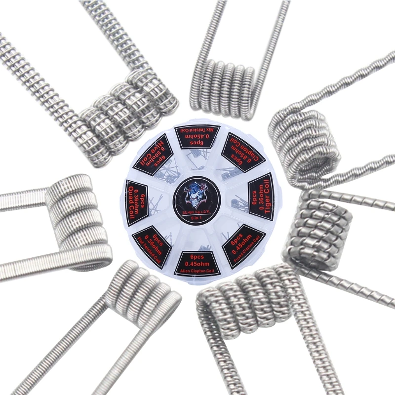 48Pcs/Set Pre Built Coils RTA RDA Flat Twisted Fused Clapton Quad Hive Alien
48Pcs/Set Pre Built Coils RTA RDA Flat Twisted Fused Clapton Quad Hive Alien