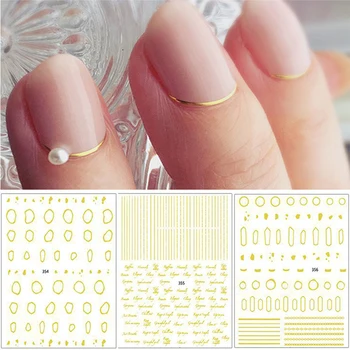 1 Sheet 3D Bronzing Gold Lines Letter Nail Stickers Decals Self-adhesive Mixed Patterns Transfer Nail Decals Nail Art Decoration
1 Sheet 3D Bronzing Gold Lines Letter Nail Stickers Decals Self-adhesive Mixed Patterns Transfer Nail Decals Nail Art Decoration