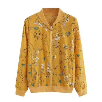 Flower Floral Print Baseball Jacket Bomber Jacket Women Basic Coats Long Sleeve Zipper Outwear Autumn 2019 9.3
Flower Floral Print Baseball Jacket Bomber Jacket Women Basic Coats Long Sleeve Zipper Outwear Autumn 2019 9.3