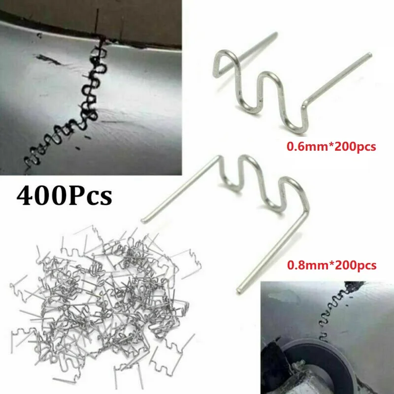 400pcs Pre-cut Wave Staple 0.6/0.8mm Hot Selling Plastic Welders Standard Nails For Repair Bumper Cracks Soldering Accessories
400pcs Pre-cut Wave Staple 0.6/0.8mm Hot Selling Plastic Welders Standard Nails For Repair Bumper Cracks Soldering Accessories
