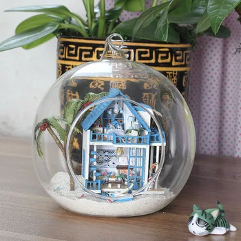 DIY Romantic Aegean Sea Glass Ball Dollhouse Handcraft Assemble Miniature Furniture Handmade Wooden Building Villa Doll House
DIY Romantic Aegean Sea Glass Ball Dollhouse Handcraft Assemble Miniature Furniture Handmade Wooden Building Villa Doll House