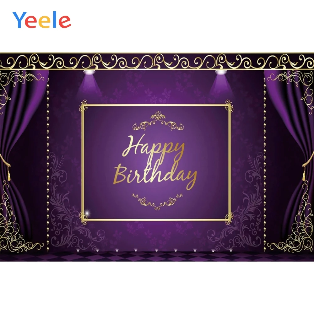 Purple Curtain Stage Scene Happy Bithday Photophone Baby Portrait Photo Backgrounds Customized Photo Backdrops For Photo Studio
Purple Curtain Stage Scene Happy Bithday Photophone Baby Portrait Photo Backgrounds Customized Photo Backdrops For Photo Studio