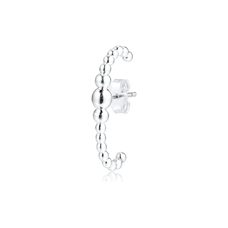 Woman Earrings Row of Beads Single Stud Cuff Earring Elegant Jewelry Making 925 Original Silver Fashion Earring Studs
Woman Earrings Row of Beads Single Stud Cuff Earring Elegant Jewelry Making 925 Original Silver Fashion Earring Studs