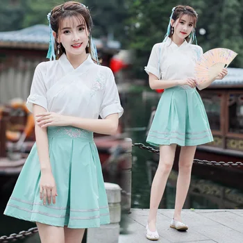 Hanfu female small costume ancient summer short paragraph daily wear improved Han element ancient style Chinese style suit skirt
Hanfu female small costume ancient summer short paragraph daily wear improved Han element ancient style Chinese style suit skirt