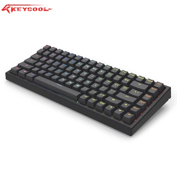 Keycool KC84 Bluetooth5.0 black RGB backlit Mechanical Game Keyboard 84 keys mini layout , Hotswaple Switch Portable Keyboard
Keycool KC84 Bluetooth5.0 black RGB backlit Mechanical Game Keyboard 84 keys mini layout , Hotswaple Switch Portable Keyboard