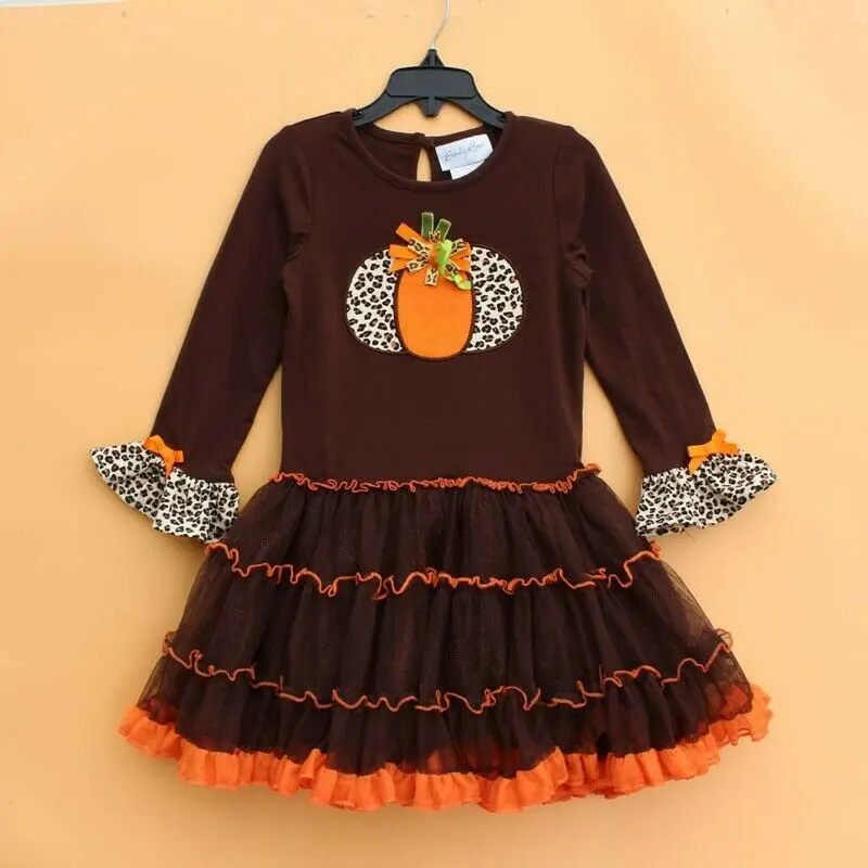 Girls Holloween Holiday pumpkin Dress girl dress 2 3 4 5 6 
Girls Holloween Holiday pumpkin Dress girl dress 2 3 4 5 6