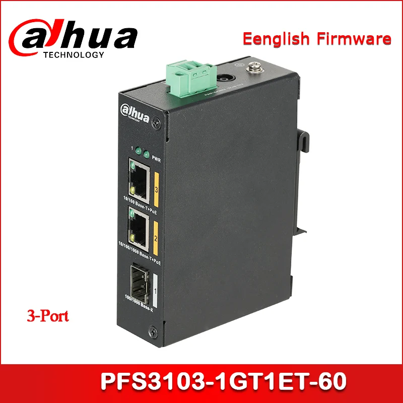 Dahua PoE Switch PFS3103-1GT1ET-60 3-Port Switch with 2-Port PoE 
Dahua PoE Switch PFS3103-1GT1ET-60 3-Port Switch with 2-Port PoE