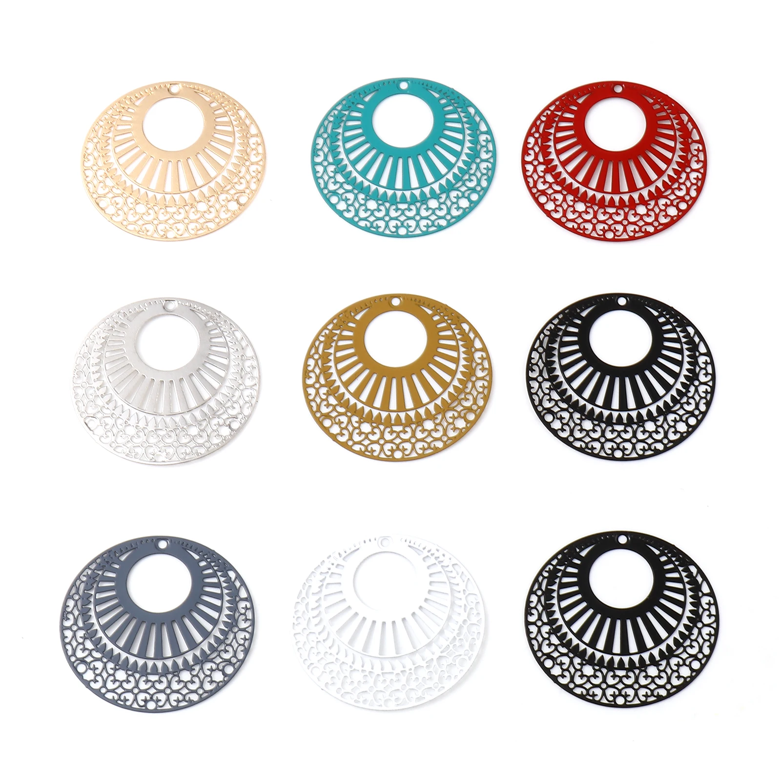 10 PCs Oval matel Filigree Stamping Pendants Hollow Painted Filigree Charms For DIY Earring Necklace Jewelry Finding 3.9 x 3.6cm
10 PCs Oval matel Filigree Stamping Pendants Hollow Painted Filigree Charms For DIY Earring Necklace Jewelry Finding 3.9 x 3.6cm