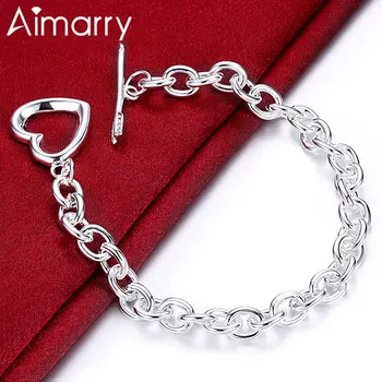 Aimarry 925 Sterling Silver Circle Chain Heart Buckle Bracelet For Women Charm Party Christmas Gifts Wedding Fashion Jewelry
Aimarry 925 Sterling Silver Circle Chain Heart Buckle Bracelet For Women Charm Party Christmas Gifts Wedding Fashion Jewelry