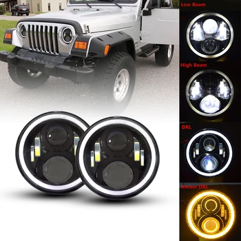 For Jeep 7inch LED Headlamps with halo ring Amber Turn Signal For Lada Niva 4x4 Suzuki Samurai 40w 50w 60w 75w 80w 90w Headlight
For Jeep 7inch LED Headlamps with halo ring Amber Turn Signal For Lada Niva 4x4 Suzuki Samurai 40w 50w 60w 75w 80w 90w Headlight
