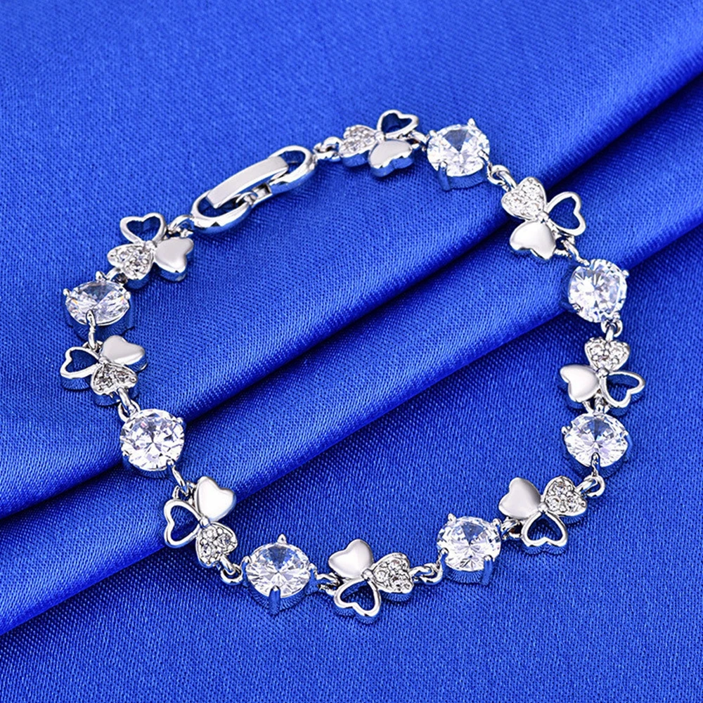 Elegant Heart Round Zircon Prong Bracelet Wrist Chain Yellow Gold Filled Classic Women Jewelry
Elegant Heart Round Zircon Prong Bracelet Wrist Chain Yellow Gold Filled Classic Women Jewelry