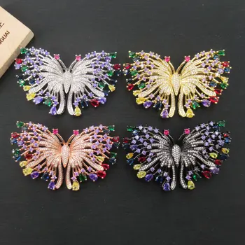 APDGG 38x60mm gold plated multi color Cz micro butterfly brooch
APDGG 38x60mm gold plated multi color Cz micro butterfly brooch