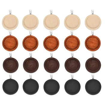 20 Piece Wooden Oval Blank Frame Tray Pendant Frame for DIY Jewelry Works, "Multi", 25mm
20 Piece Wooden Oval Blank Frame Tray Pendant Frame for DIY Jewelry Works, "Multi", 25mm