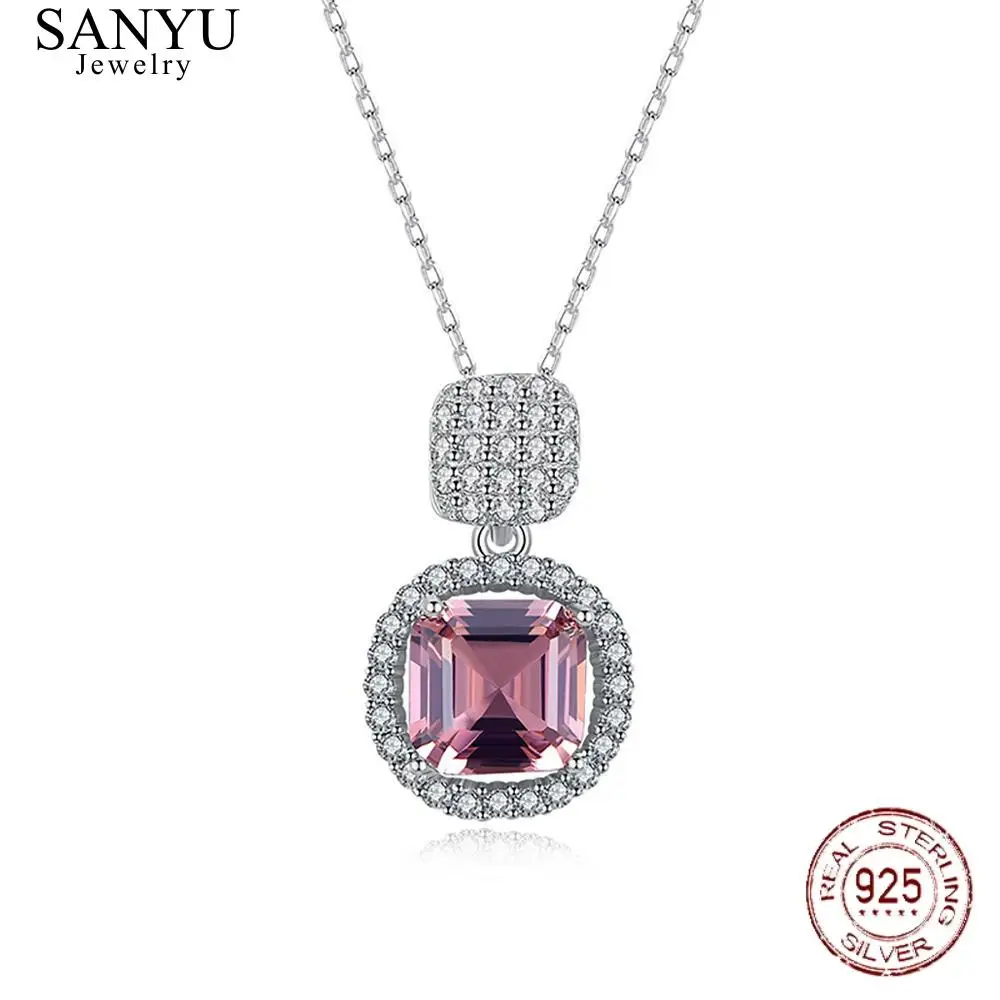 SANYU oble 100% 925 Sterling Silver Square Light Brown Topaz Pendant Necklaces for Elegant Women with Tiny CZ Fine Jewelry
SANYU oble 100% 925 Sterling Silver Square Light Brown Topaz Pendant Necklaces for Elegant Women with Tiny CZ Fine Jewelry
