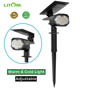 Upgraded LITOM 30 LED Solar Landscape Lights IP67 Waterproof Landscape Lamp Cold&Warm Motion Sensor Adjustable Solar Spotlights
Upgraded LITOM 30 LED Solar Landscape Lights IP67 Waterproof Landscape Lamp Cold&Warm Motion Sensor Adjustable Solar Spotlights