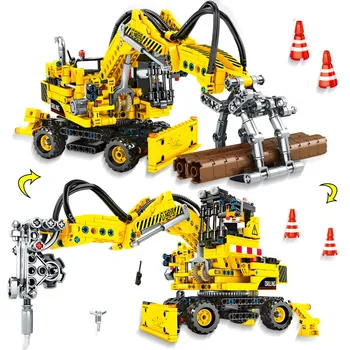 715pcs Compatible Technic Excavator Model Building Blocks Toys Engineering Piling vehicle Construction Bricks Toys For Children 
715pcs Compatible Technic Excavator Model Building Blocks Toys Engineering Piling vehicle Construction Bricks Toys For Children
