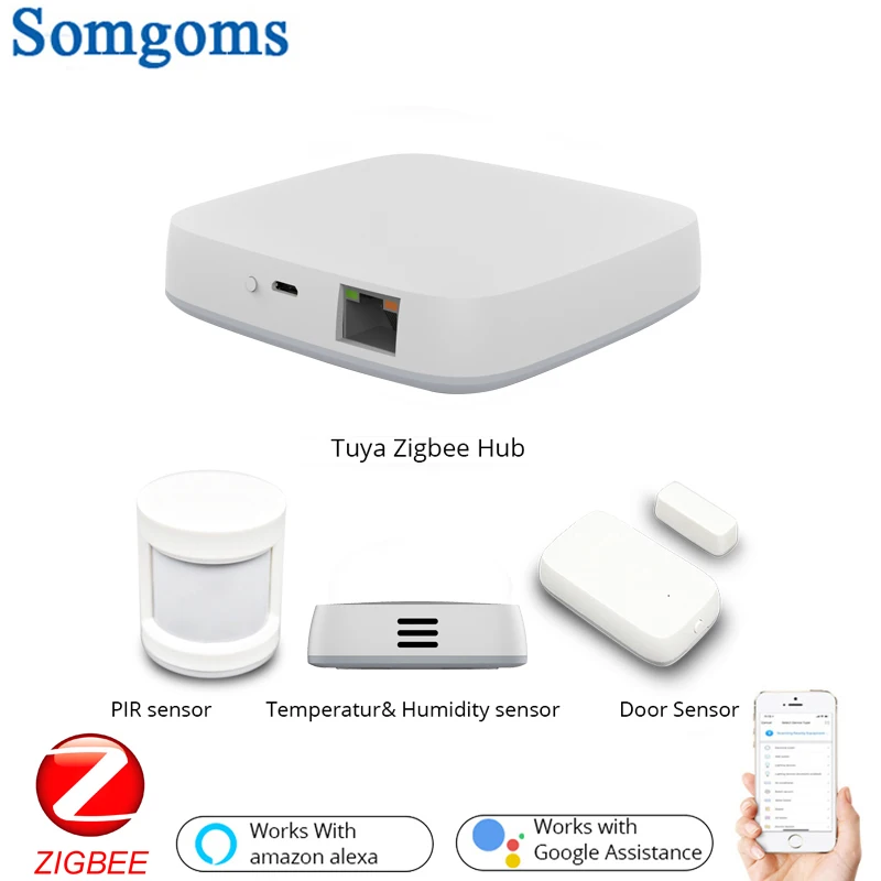 Tuya Zigbee Smart Gateway Hub Home Automation Scene Security Alarm Kit PIR Door&Window Temperature&Humidity Sensor Smart Life
Tuya Zigbee Smart Gateway Hub Home Automation Scene Security Alarm Kit PIR Door&Window Temperature&Humidity Sensor Smart Life